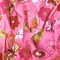 Pink-Multi Floral Butterfly Print Stretch Cotton Poplin Woven Fabric By the Yard